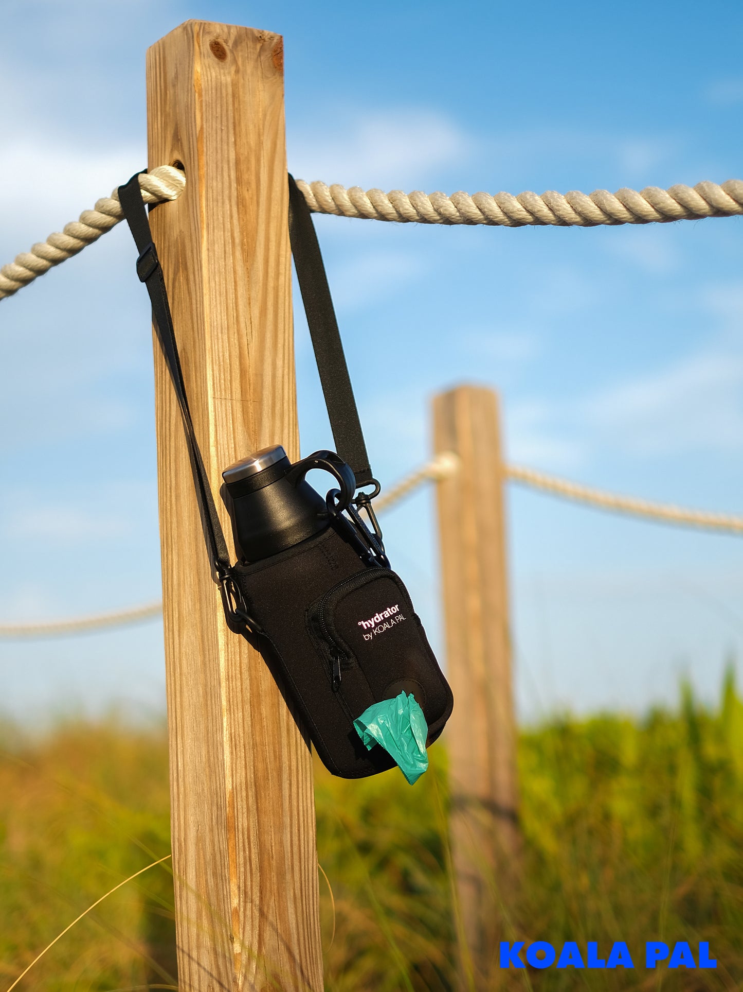 Neoprene Bottle Carrier + Shoulder Strap