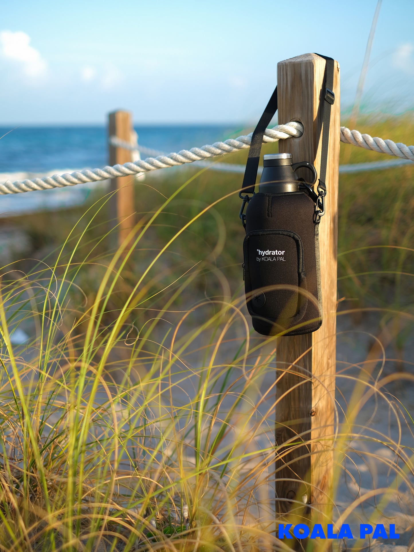 Neoprene Bottle Carrier + Shoulder Strap