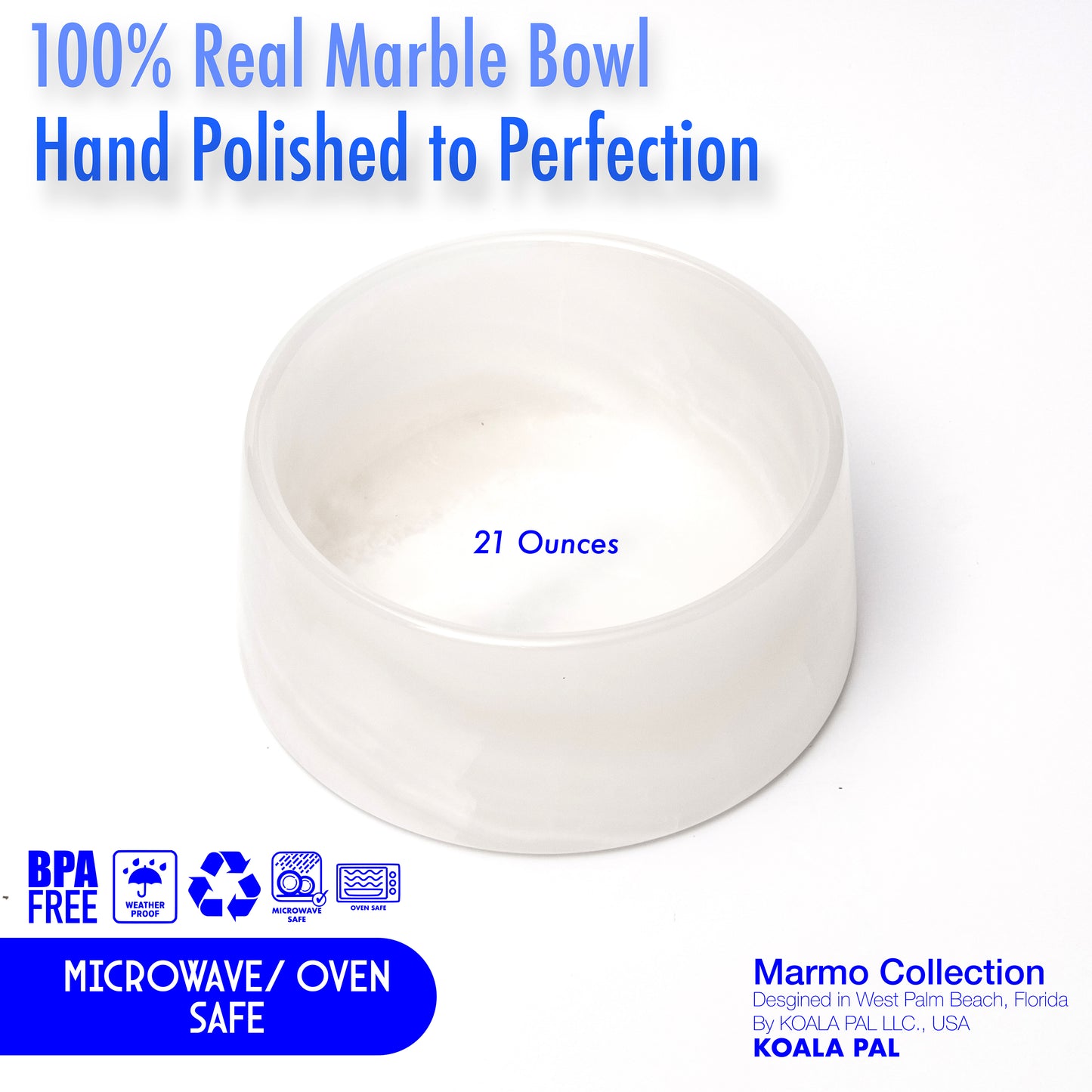Marmo Collection - 100% Real Marble Pet Bowl